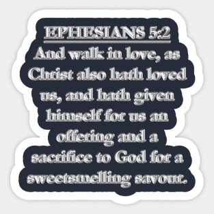 Ephesians 5:2 (KJV) Sticker